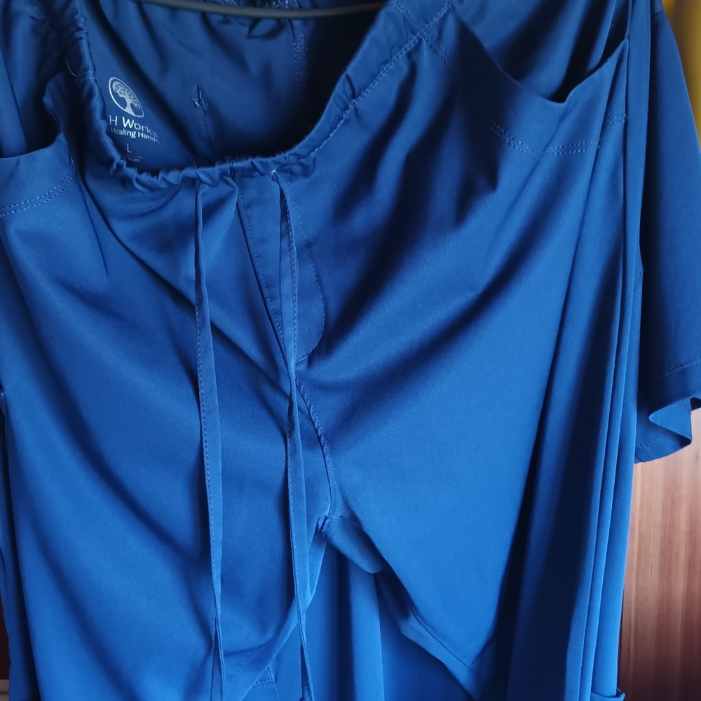 Healing Hands Navy Blue Scrub set